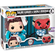 Blister 2 figuras POP Demon Slayer Kimetsu no Yaiba Tanjiro Kamado & Sakonji Urokodaki